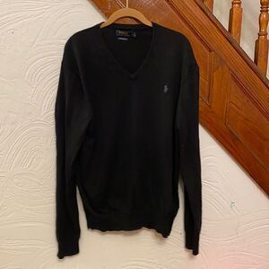 Polo by Ralph Lauren v neck Pima Cotton sweater size L